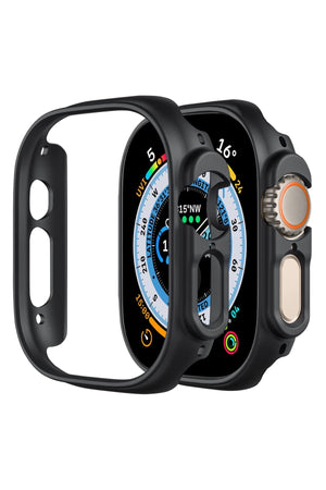 Apple Watch Ultra Uyumlu Kasa Koruyucu Siyah Bumper  bikordon