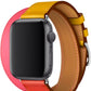 Apple Watch Uyumlu Spiralis Deri Kordon Altuni Pembe