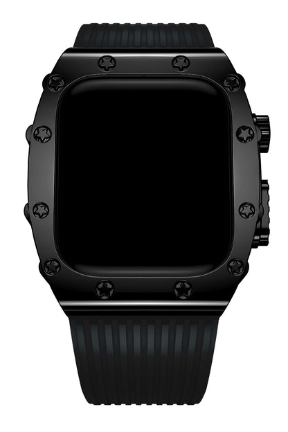 Apple Watch Compatible Azure Case Protective Band Deep Black 