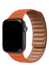 Apple Watch Uyumlu Baklalı Deri Loop Kordon Agat