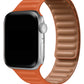 Apple Watch Compatible Linked Leather Loop Band Agat 