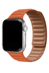 Apple Watch Uyumlu Baklalı Deri Loop Kordon Agat