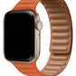 Apple Watch Compatible Linked Leather Loop Band Agat 