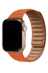 Apple Watch Uyumlu Baklalı Deri Loop Kordon Agat