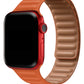 Apple Watch Compatible Linked Leather Loop Band Agat 