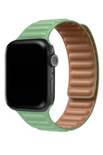 Apple Watch Uyumlu Baklalı Deri Loop Kordon Aventurin  bikordon