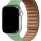Apple Watch Uyumlu Baklalı Deri Loop Kordon Aventurin  bikordon