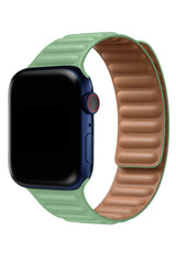 Apple Watch Uyumlu Baklalı Deri Loop Kordon Aventurin