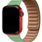 Apple Watch Compatible Linked Leather Loop Band Aventurine 