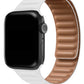Apple Watch Uyumlu Baklalı Deri Loop Kordon Beyaz