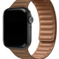 Apple Watch Uyumlu Baklalı Deri Loop Kordon Chamoisee  bikordon
