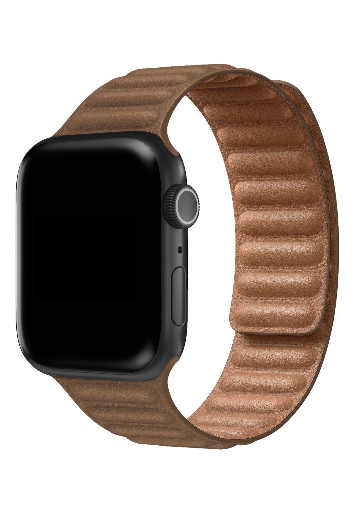 Apple Watch Uyumlu Baklalı Deri Loop Kordon Chamoisee  bikordon
