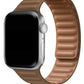 Apple Watch Uyumlu Baklalı Deri Loop Kordon Chamoisee  bikordon
