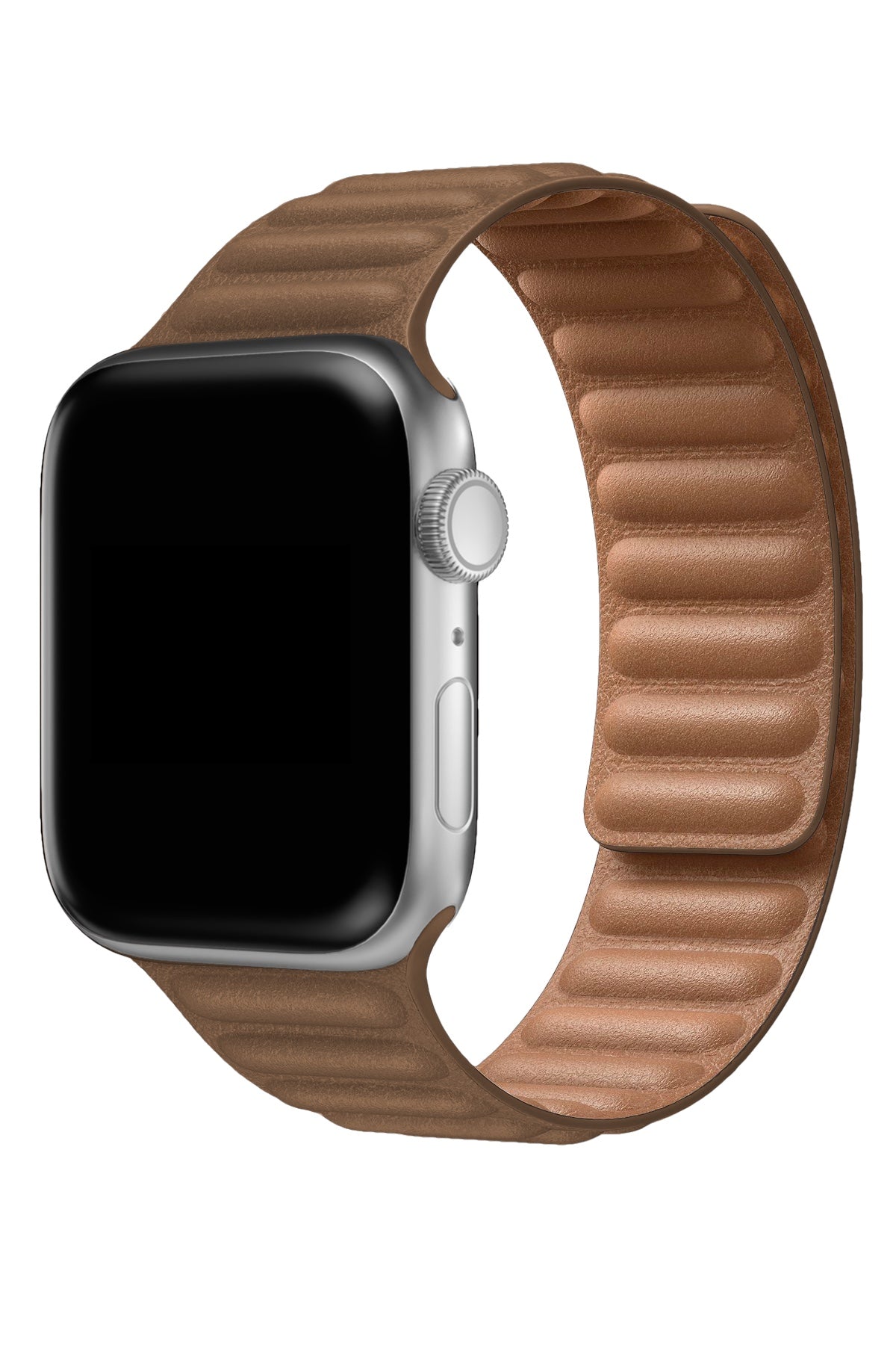 Apple Watch Uyumlu Baklalı Deri Loop Kordon Chamoisee  bikordon
