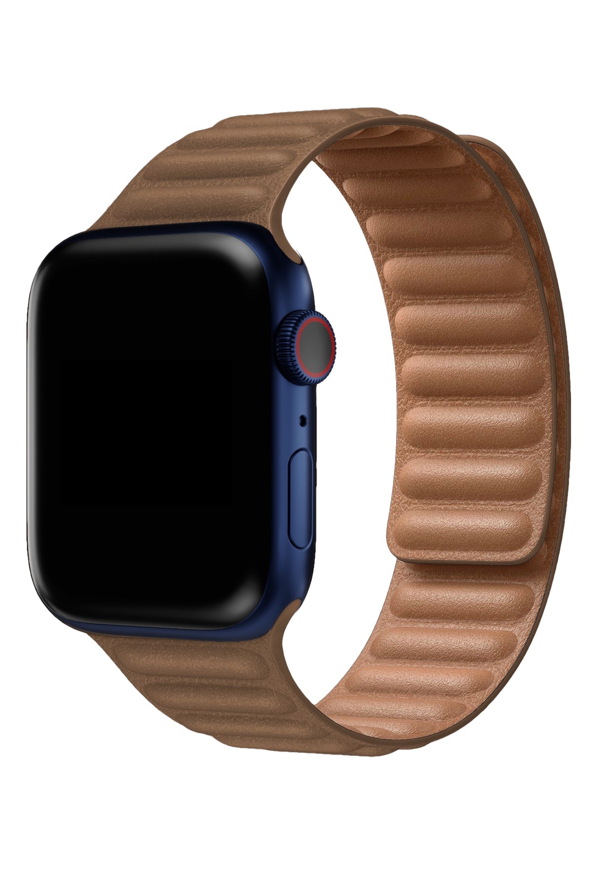 Apple Watch Uyumlu Baklalı Deri Loop Kordon Chamoisee  bikordon