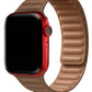 Apple Watch Uyumlu Baklalı Deri Loop Kordon Chamoisee  bikordon