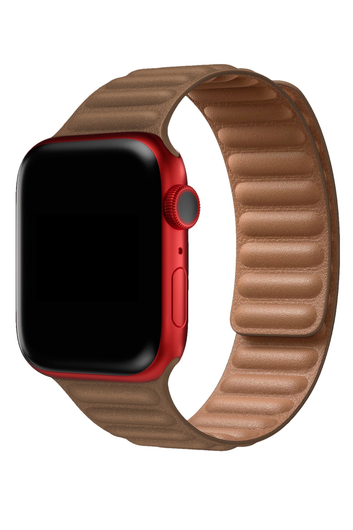 Apple Watch Uyumlu Baklalı Deri Loop Kordon Chamoisee  bikordon