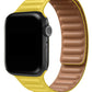 Apple Watch Uyumlu Baklalı Deri Loop Kordon Limoni  bikordon