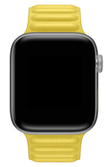 Apple Watch Uyumlu Baklalı Deri Loop Kordon Limoni