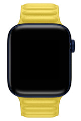 Apple Watch Uyumlu Baklalı Deri Loop Kordon Limoni