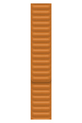 Apple Watch Compatible Linked Leather Loop Band Peel Orange 