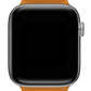 Apple Watch Uyumlu Baklalı Deri Loop Kordon Peel Turuncu  bikordon