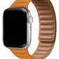 Apple Watch Uyumlu Baklalı Deri Loop Kordon Peel Turuncu  bikordon