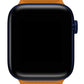 Apple Watch Compatible Linked Leather Loop Band Peel Orange 