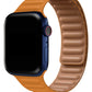 Apple Watch Uyumlu Baklalı Deri Loop Kordon Peel Turuncu  bikordon