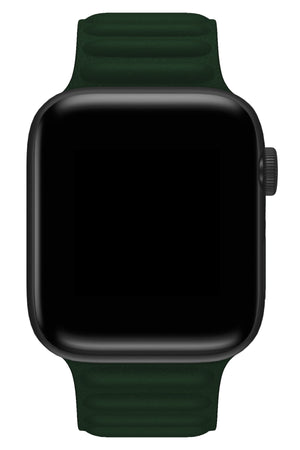 Apple Watch Uyumlu Baklalı Deri Loop Kordon Racing Yeşil
