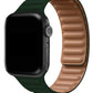 Apple Watch Uyumlu Baklalı Deri Loop Kordon Racing Yeşil  bikordon