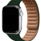 Apple Watch Uyumlu Baklalı Deri Loop Kordon Racing Yeşil  bikordon