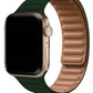 Apple Watch Uyumlu Baklalı Deri Loop Kordon Racing Yeşil  bikordon