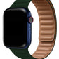 Apple Watch Uyumlu Baklalı Deri Loop Kordon Racing Yeşil  bikordon