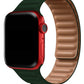 Apple Watch Uyumlu Baklalı Deri Loop Kordon Racing Yeşil  bikordon
