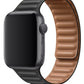 Apple Watch Uyumlu Baklalı Deri Loop Kordon Siyah  bikordon