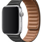 Apple Watch Uyumlu Baklalı Deri Loop Kordon Siyah  bikordon