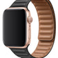 Apple Watch Uyumlu Baklalı Deri Loop Kordon Siyah  bikordon