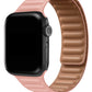 Apple Watch Uyumlu Baklalı Deri Loop Kordon Somon  bikordon