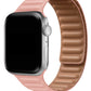 Apple Watch Uyumlu Baklalı Deri Loop Kordon Somon  bikordon