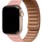 Apple Watch Uyumlu Baklalı Deri Loop Kordon Somon