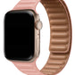 Apple Watch Uyumlu Baklalı Deri Loop Kordon Somon  bikordon