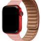 Apple Watch Uyumlu Baklalı Deri Loop Kordon Somon  bikordon