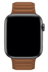 Apple Watch Compatible Linked Leather Loop Band Terra 