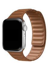 Apple Watch Compatible Linked Leather Loop Band Terra 