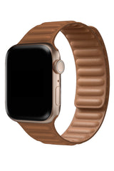 Apple Watch Compatible Linked Leather Loop Band Terra 