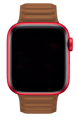 Apple Watch Compatible Linked Leather Loop Band Terra 
