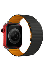 Apple Watch Uyumlu Baklalı Louis Loop Kordon Dark Orange