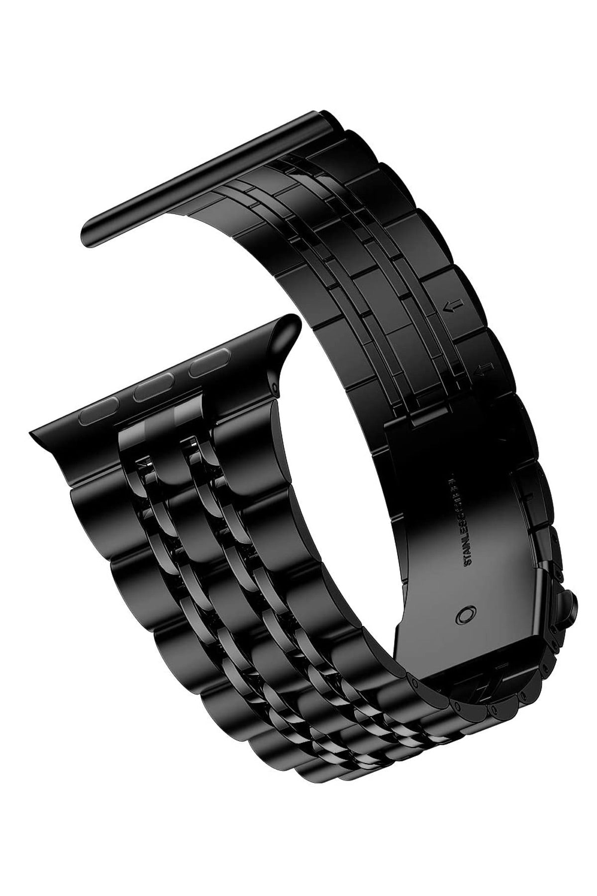 Apple Watch Uyumlu Beads Loop Çelik Kordon Onyx  bikordon