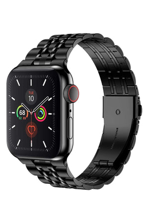 Apple Watch Compatible Beads Loop Steel Band Onyx